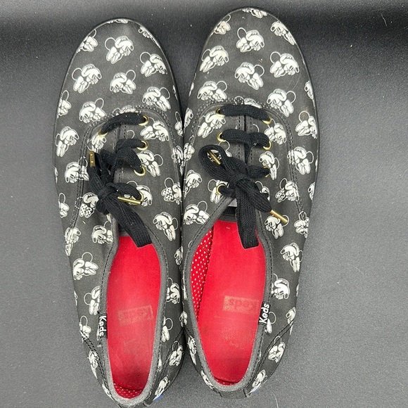 Black and White Keds Minnie Mouse Print Low Sneaker size 10 - Picture 4 of 6